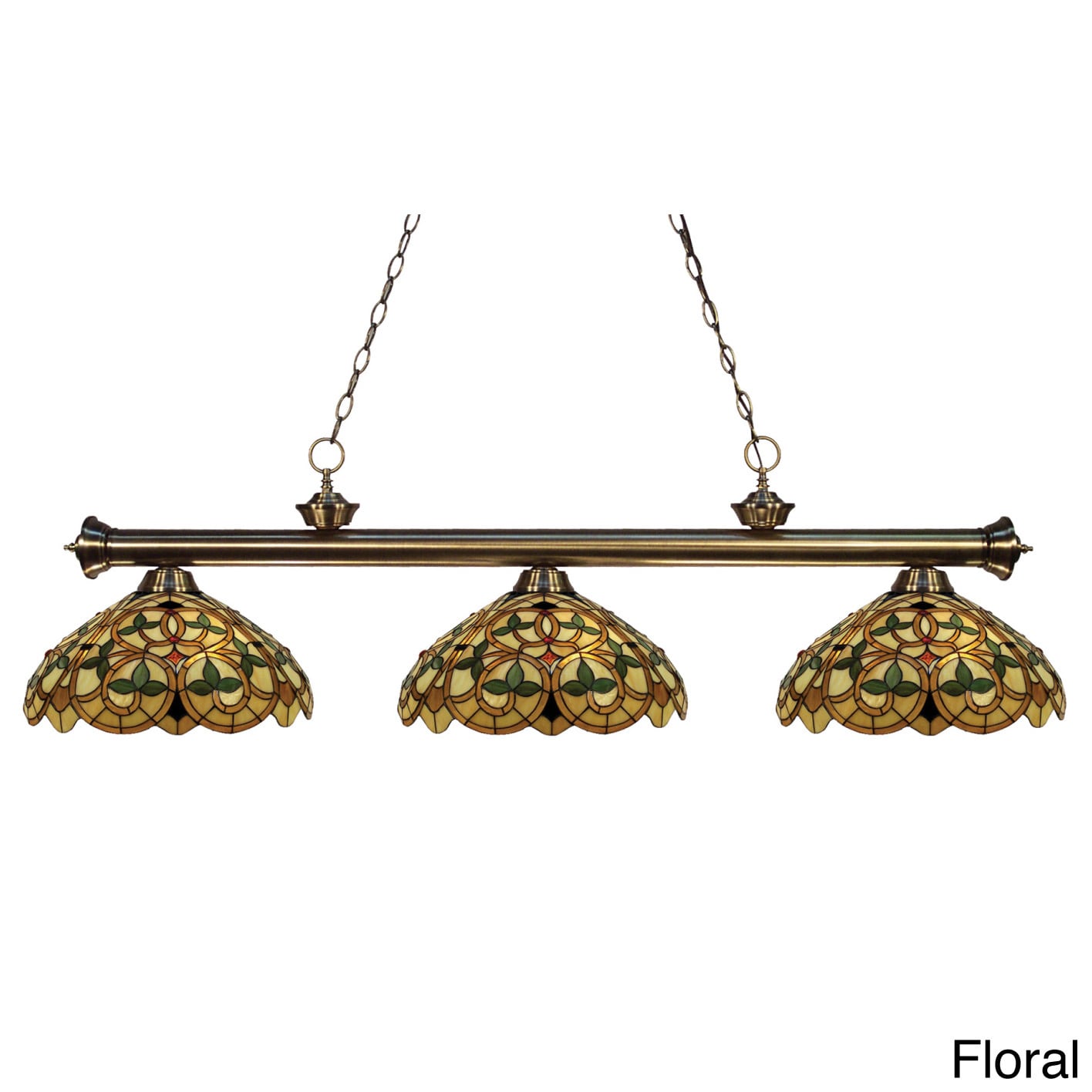 Z lite Riviera 3 light Antique Brass Billiard Light