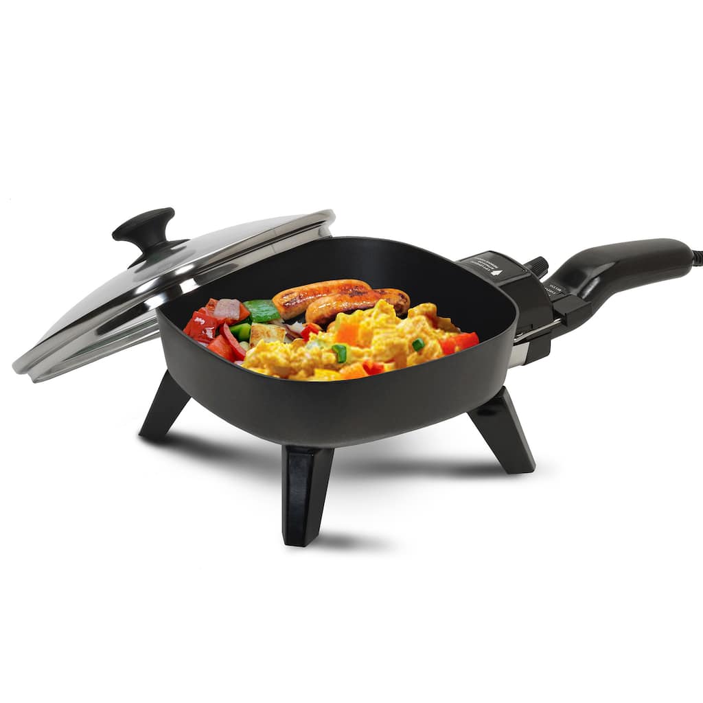 7-inch Nonstick Electric Skillet with Glass Lid