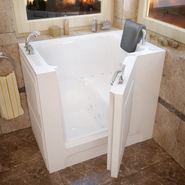 MediTub 26 x 46 Left Drain Biscuit Soaking Walk-In Bathtub