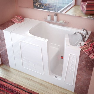 MediTub 30x53-inch Right Drain White Soaking Walk-In Bathtub - Bed Bath ...