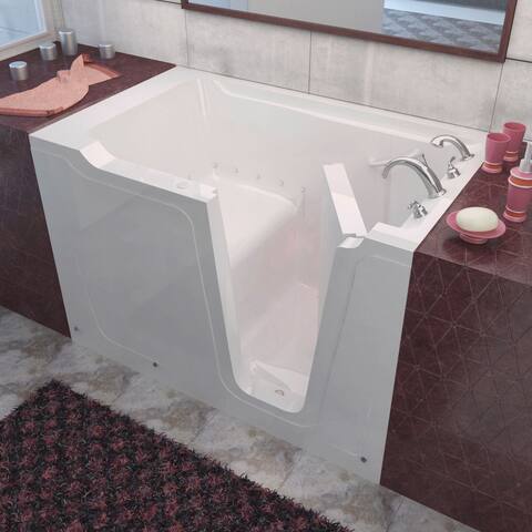 MediTub 36x60-inch Right Drain White Air Jetted Walk-In Bathtub