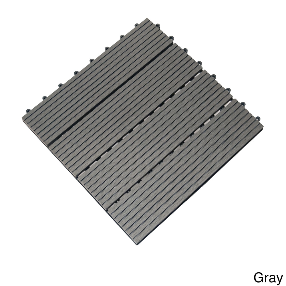 Flat Bamboo Composite Deck Tiles (pack Of 11)