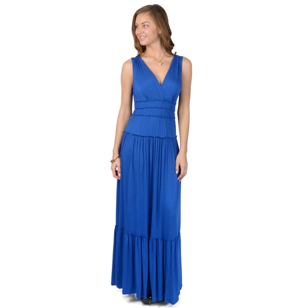 Journee Collection Womens Sleeveless Surplice Maxi Dress