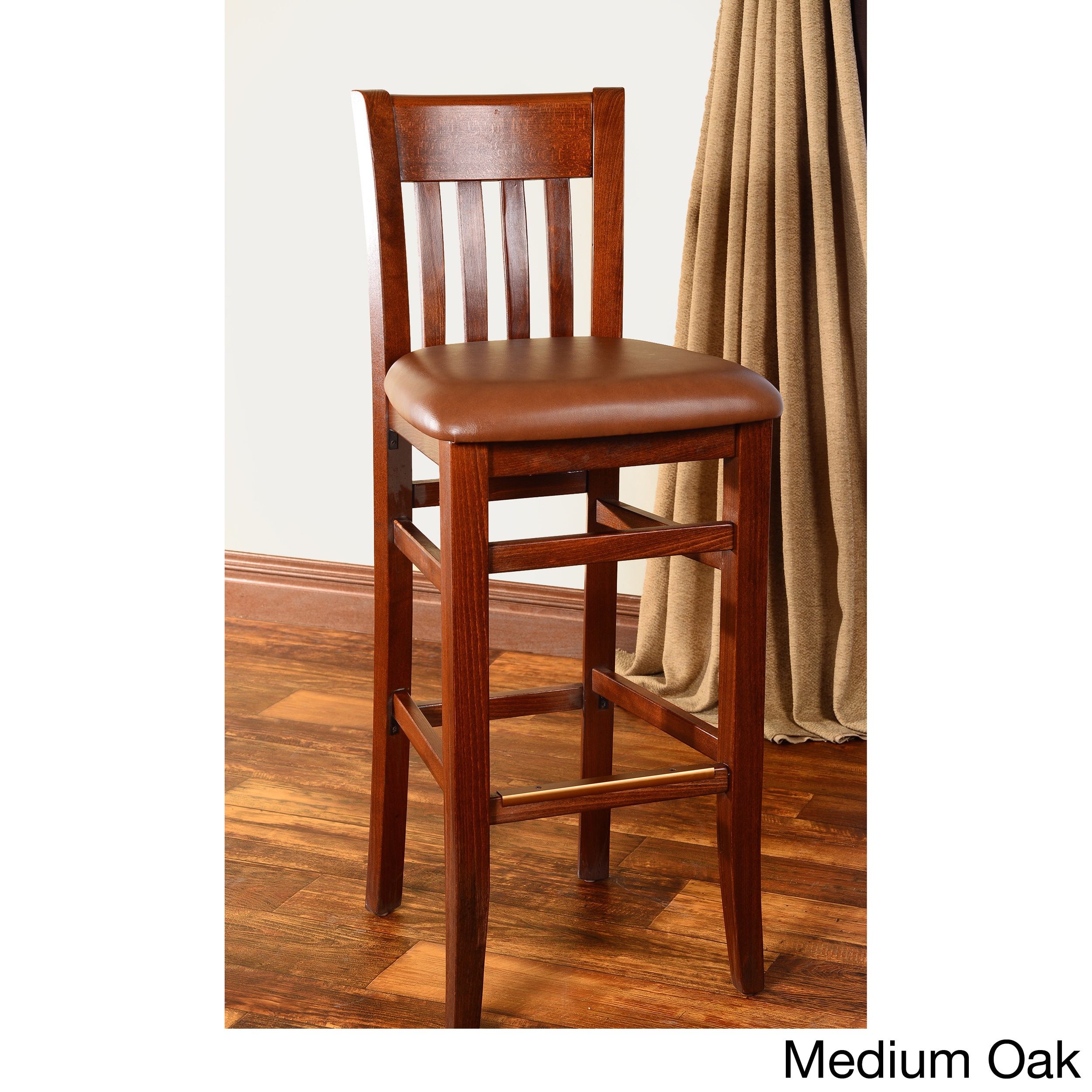 Jacob Wood And Leatherette Bar Stool