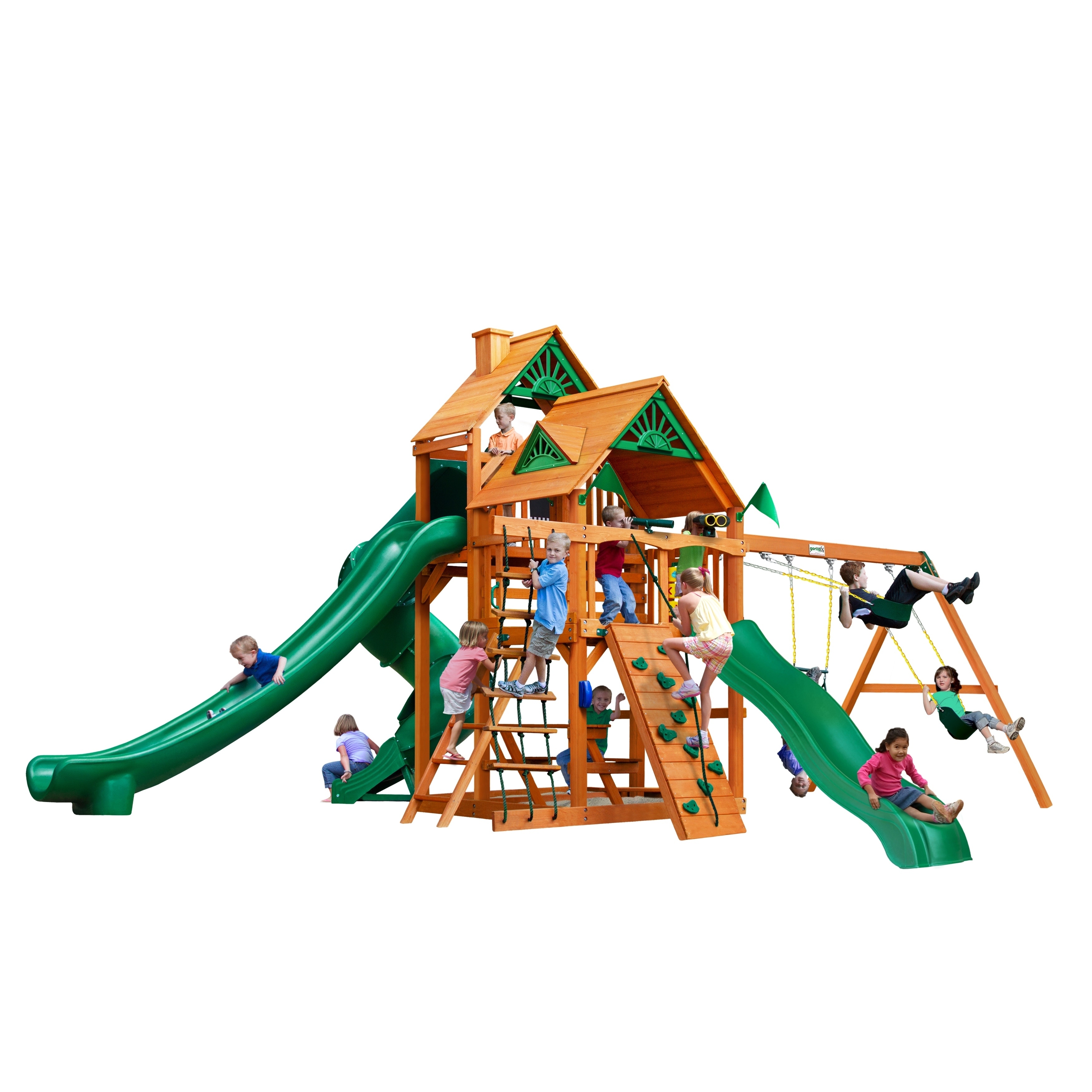 Gorilla Playsets Great Skye Ii Ap Deluxe Cedar Swing Set