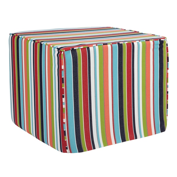 Brooklyn Sunbrella Indoor/ outdoor 22 inch Square Ottoman Textured