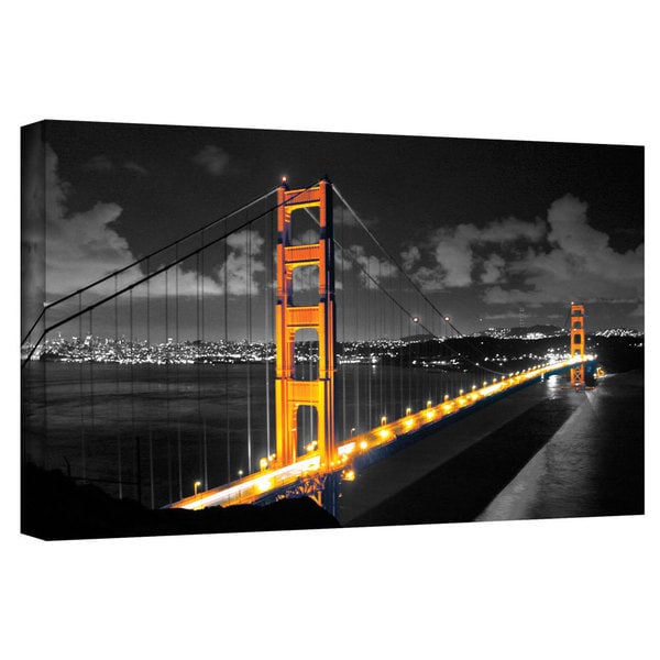 ArtWall Revolver Ocelot San Fransico Bridge I Gallery Wrapped Canvas