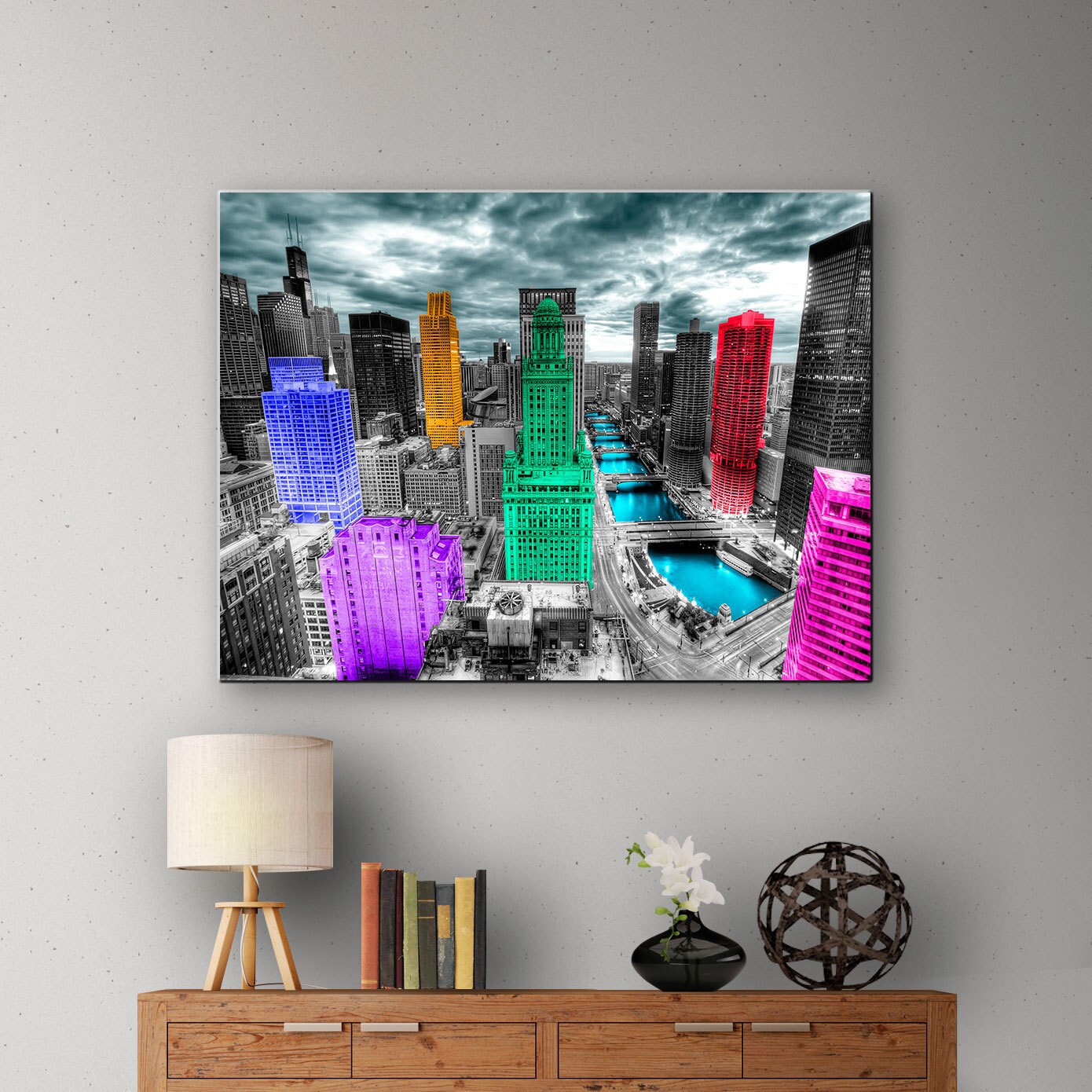 ArtWall Revolver Ocelot 'Chicago' Gallery-Wrapped Canvas  Small