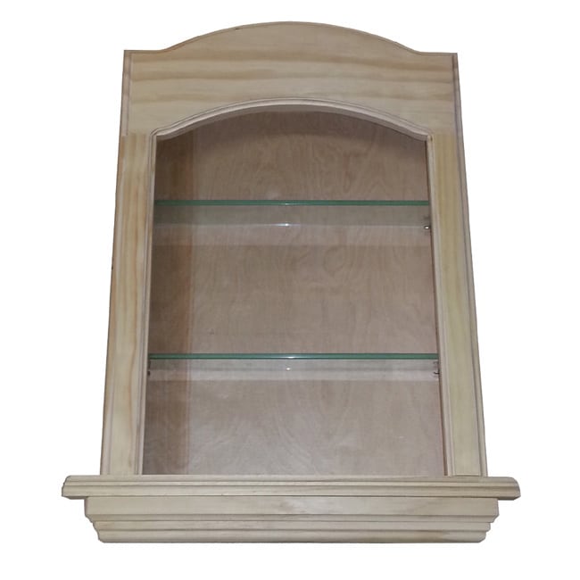 Curve Top 18 inch Solid Pine In the wall Cove Niche