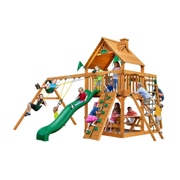 Gorilla Playsets Navigator AP Deluxe Cedar Swing Set Gorilla Playsets Swing Sets