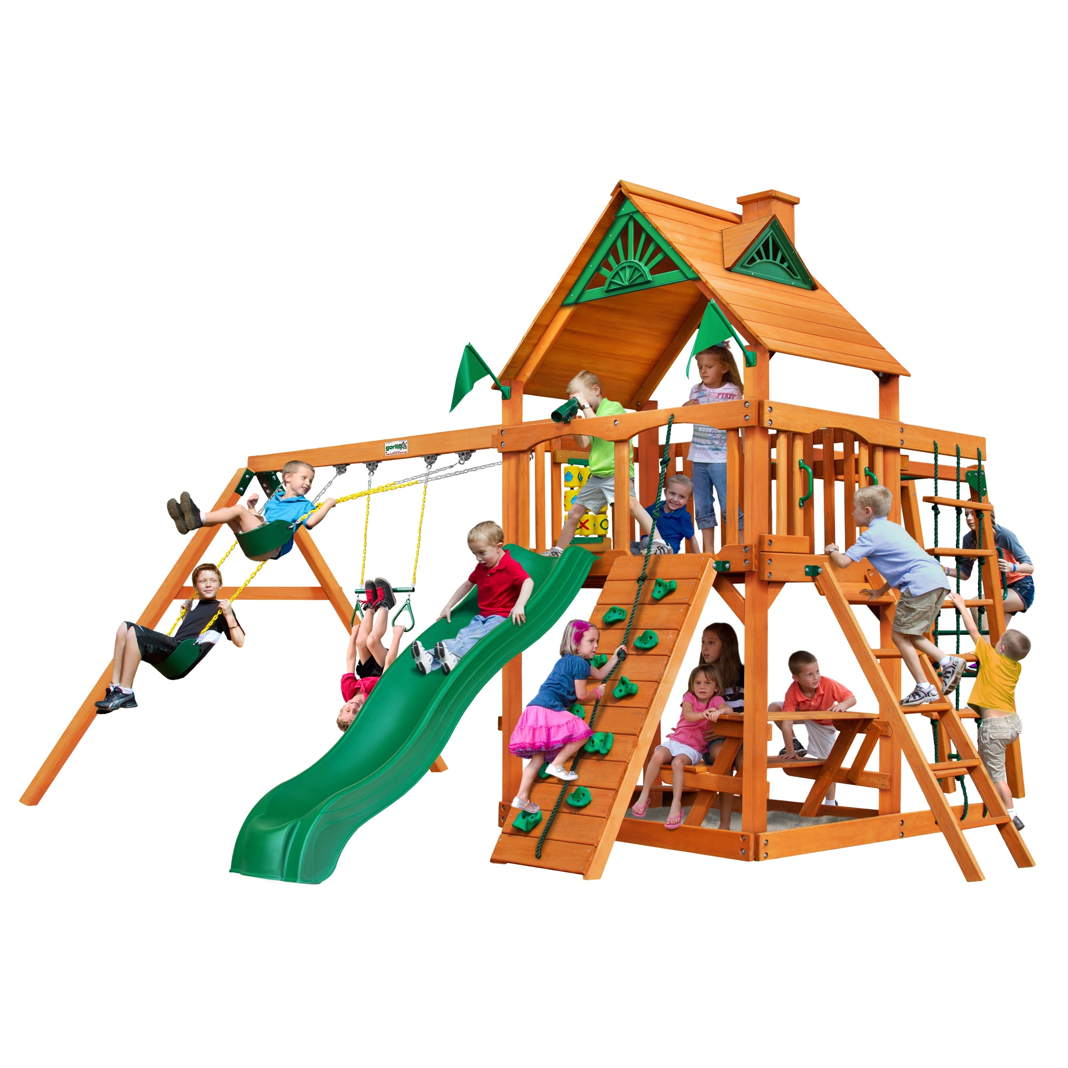 Gorilla Playsets Navigator Ap Deluxe Cedar Swing Set