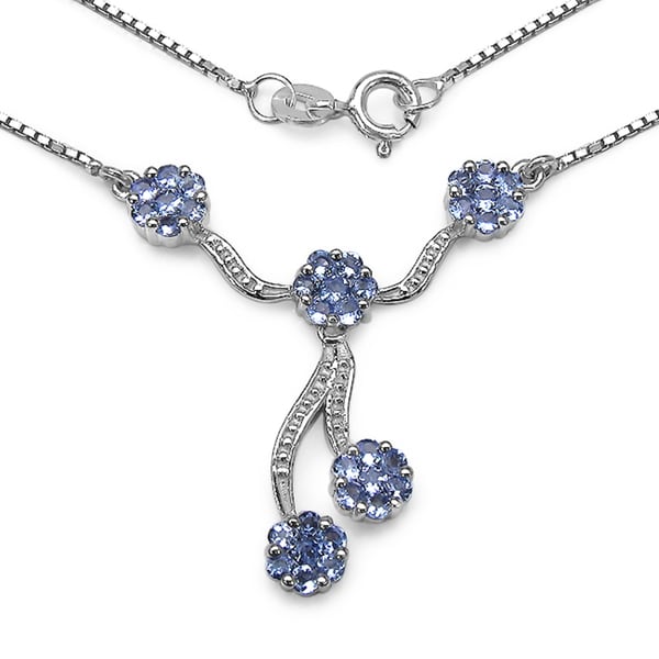 Sterling Silver Tanzanite Pendant Necklace  ™ Shopping