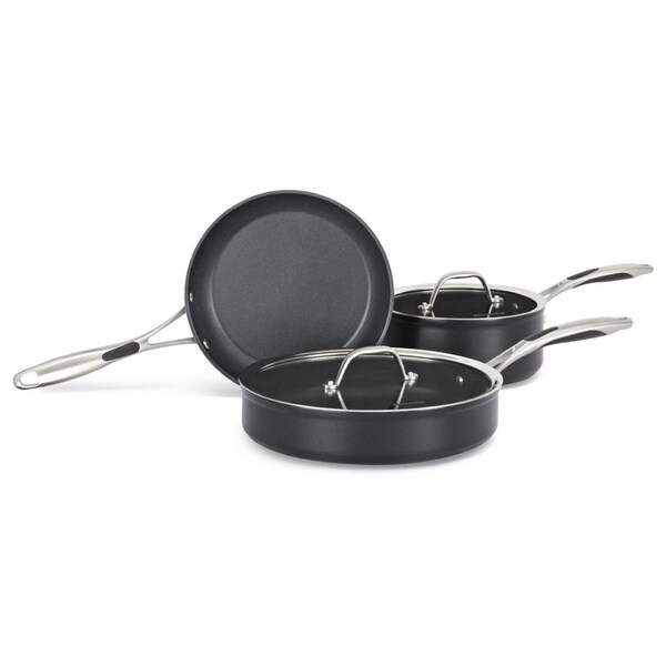 Shop KitchenAid Hard Anodized Nonstick Black Diamond 5-piece Cookware Set - Free Shipping Today 