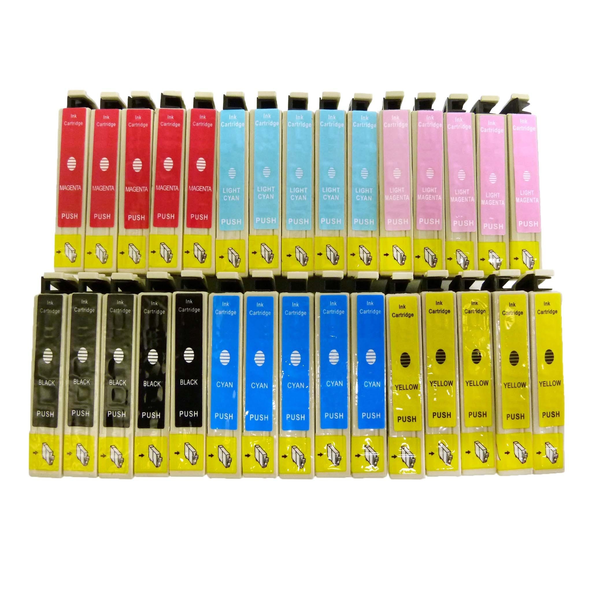 Compatible Epson 48 T048120, T048220, T048320, T048420, T048520, T048620 Ink Cartridges (pack Of 305k/5c/5m/5y/5lc/5lm) (Black , Cyan , Magenta , Yellow , Light Cyan , Light MagentaPrint yield at 5% coverage BlackYields up to 580 Pages; C,M,Y Yields u