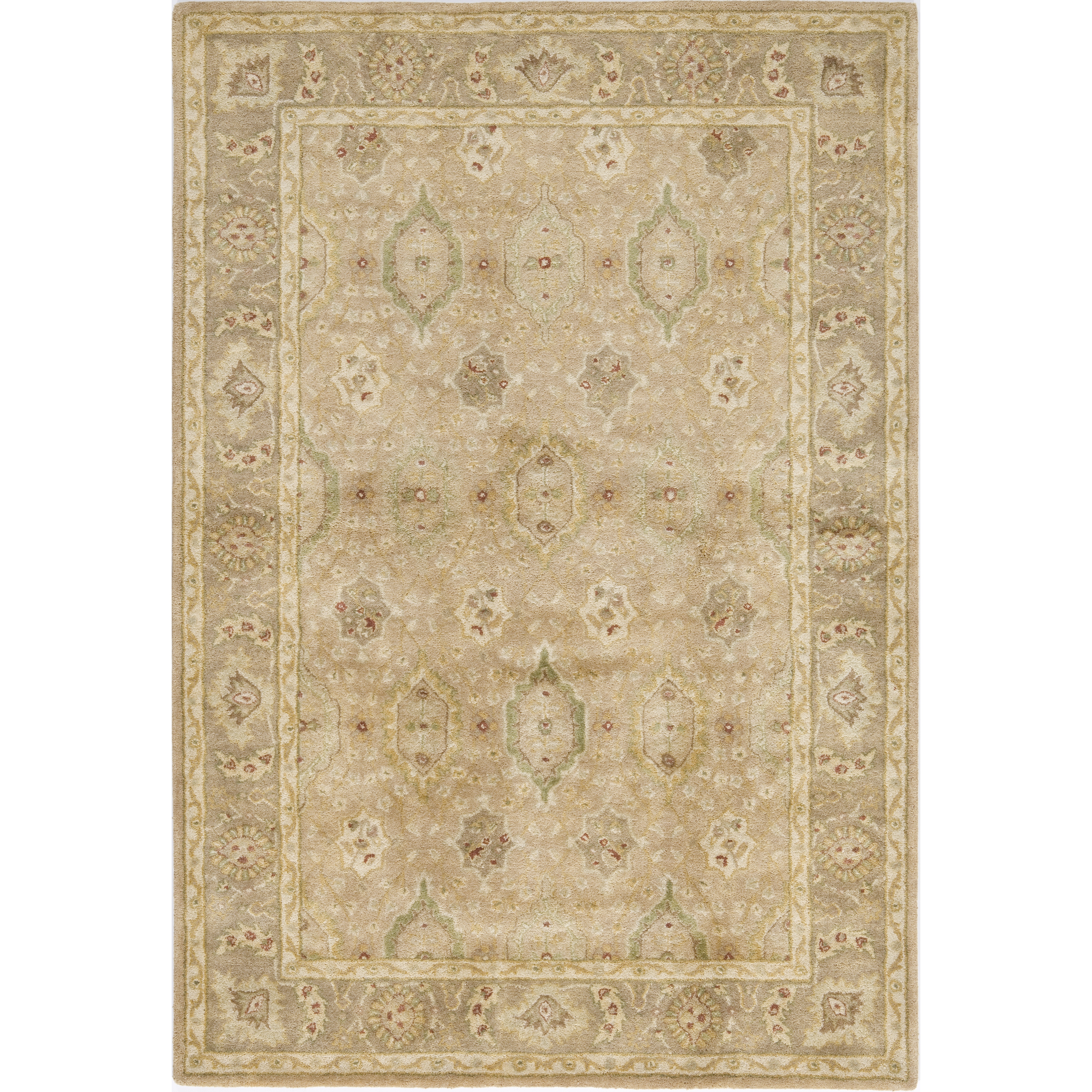 Rugs America Corp Renaissance Burgundy Rug (6 Octagon) Tan Size 86 x 12