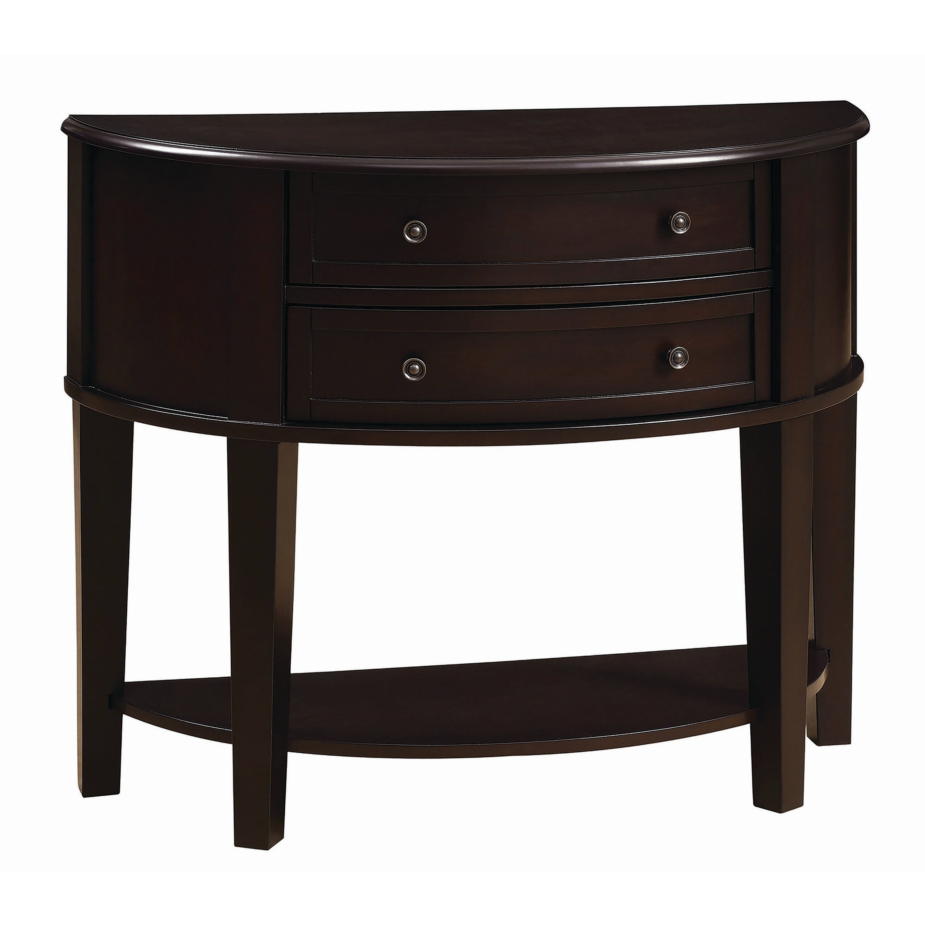 Shop Coaster Company Cappuccino Demilune Entry Sofa Table
