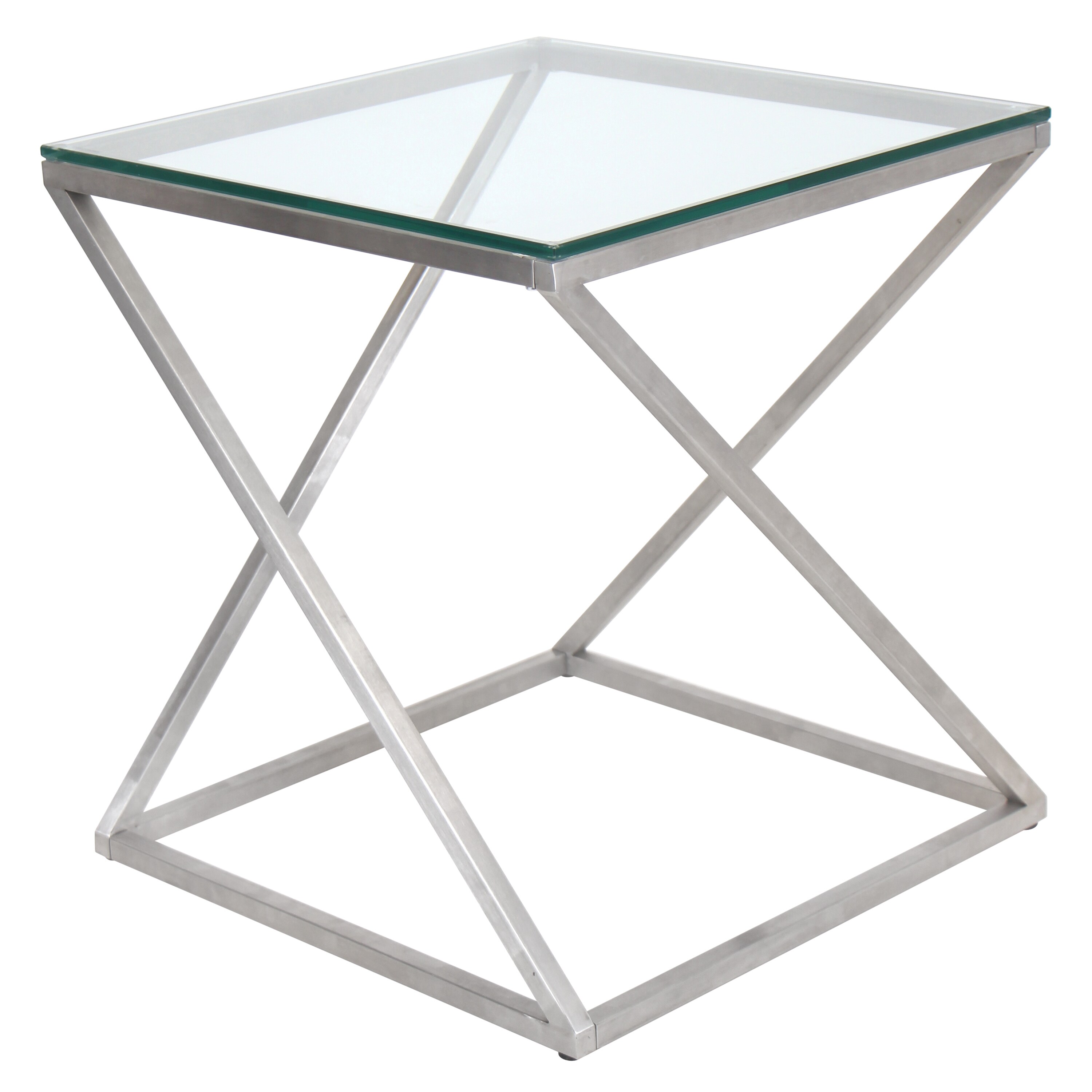 4Z Stainless Steel Modern End Table