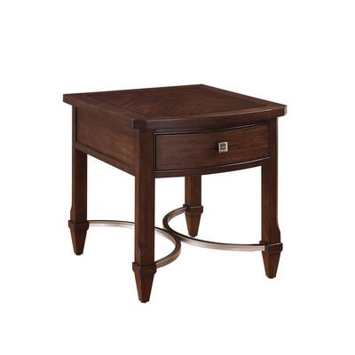Casual Walnut End Table