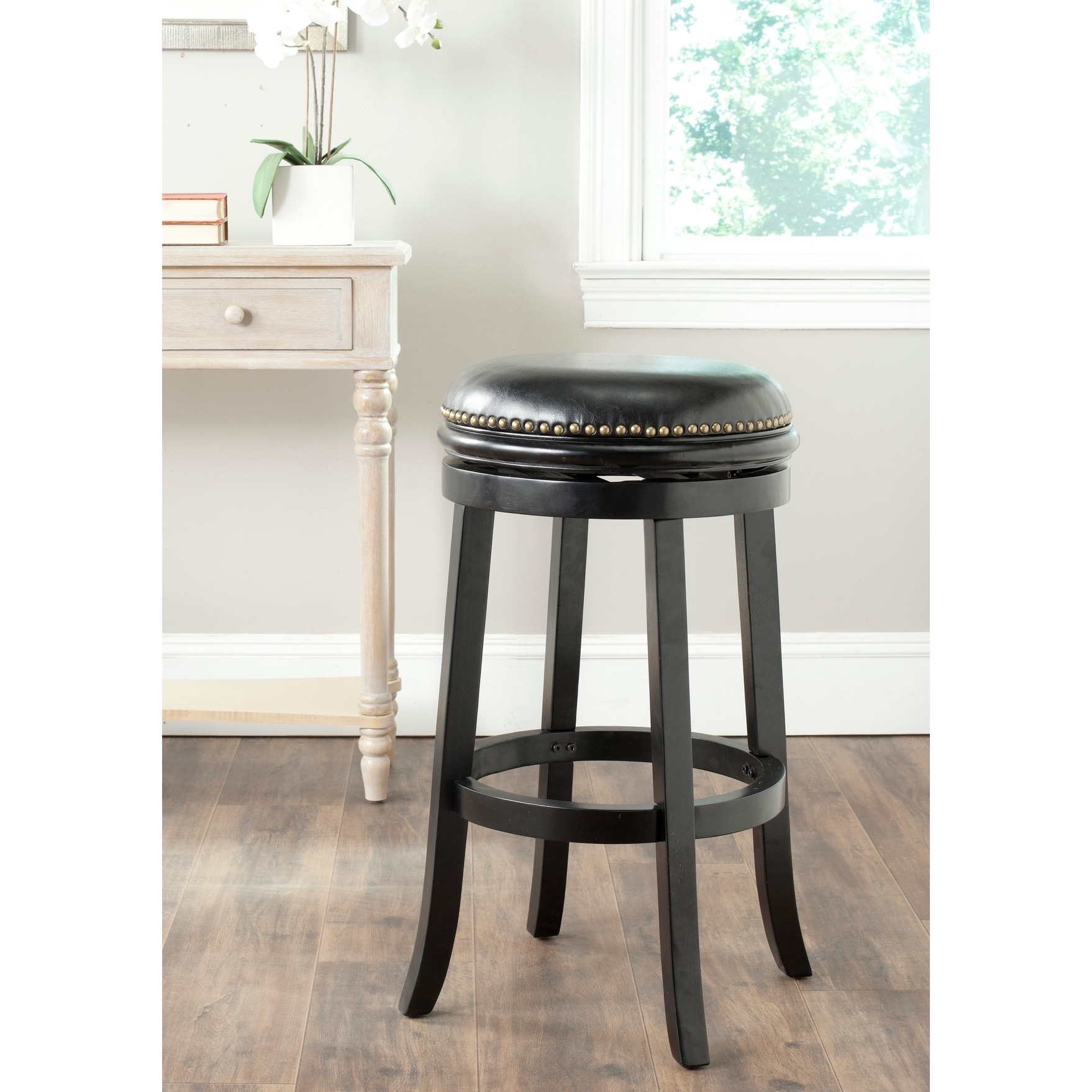 Safavieh Biagio Black/ Black Seat Bar Stool