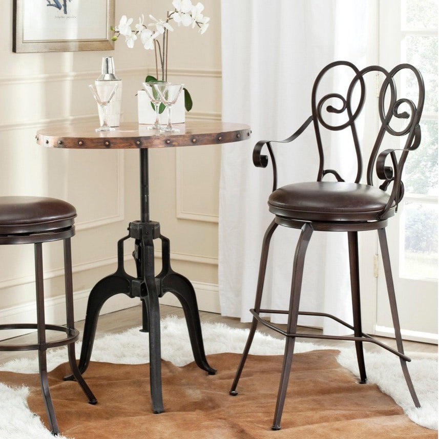 Safavieh Montrouge Brown Barstool