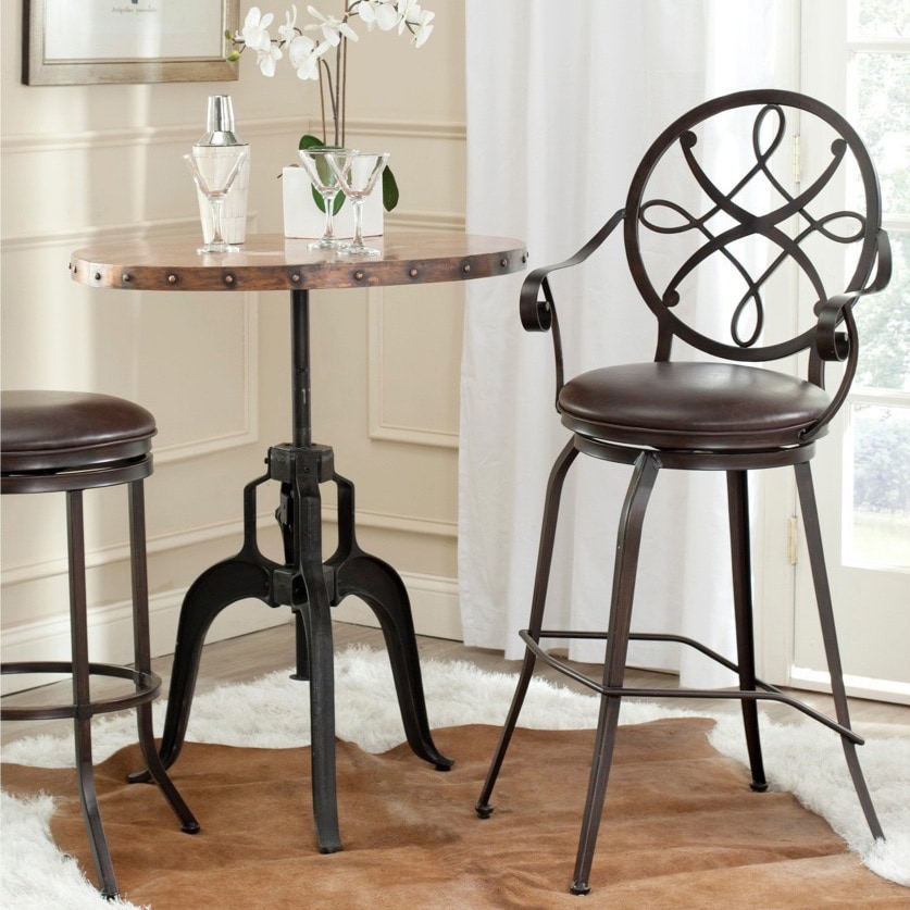 Safavieh Aubenton Brown Barstool