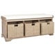 Safavieh Lonan Grey Wash/ White Storage Bench - Free ...