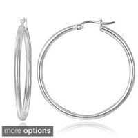 Mondevio Sterling Silver High Polished Round Hoop Earrings Free Mondevio Sterling Silver High Polished Round Hoop Earrings