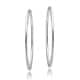preview thumbnail 7 of 10, Mondevio Sterling Silver 50mm Large High Polished Round Hoop Earrings