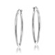 preview thumbnail 7 of 10, Mondevio Sterling Silver High Polished Round Hoop Earrings