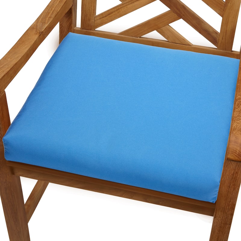 Sorra Home Bristol 20-inch Indoor/ Outdoor Capri Blue Chair Cushion with Sunbrella Fabric