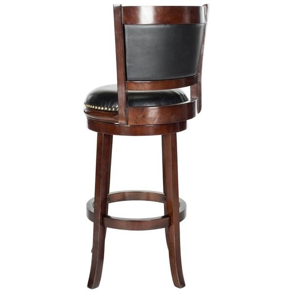 Safavieh Brockway Cappuccino Black 29 Inch Bar Stool 19 X 18 X 44 Overstock 8962508