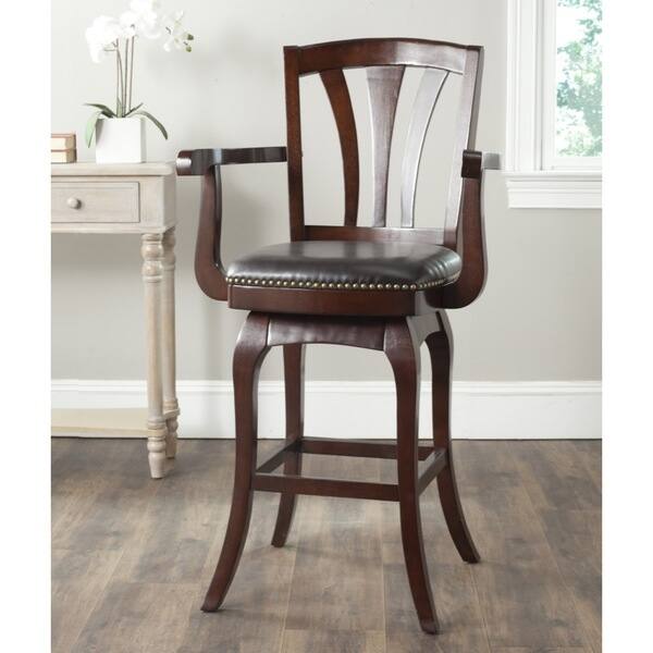 Shop Safavieh 29inch Nazario Sierra Brown Bar Stool Free Shipping