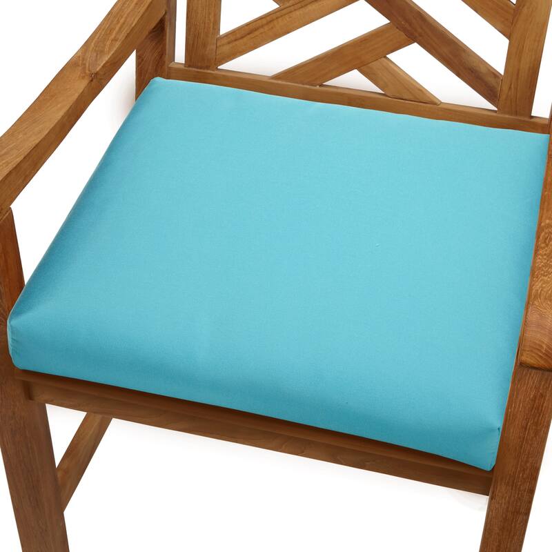 Sorra Home Bristol 19-inch Indoor/ Outdoor Aruba Blue Chair Cushion with Sunbrella Fabric