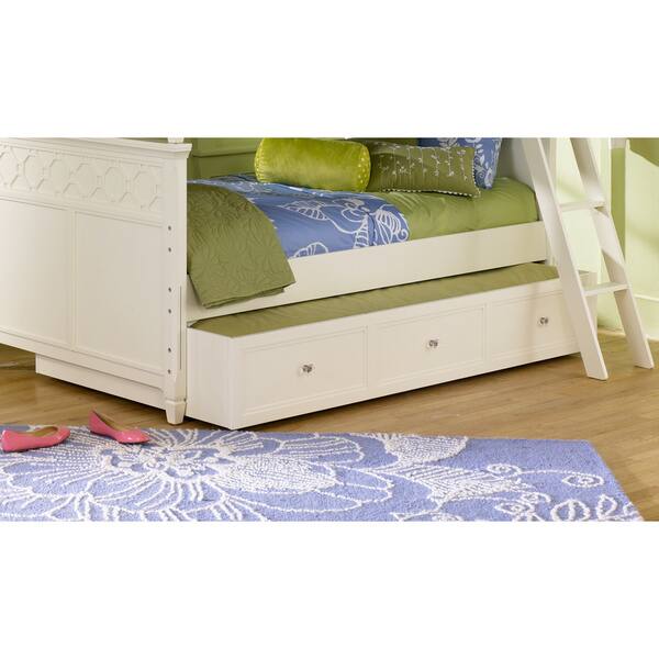 Cameron White Wood Trundle Bed Bed Bath & Beyond 8962570