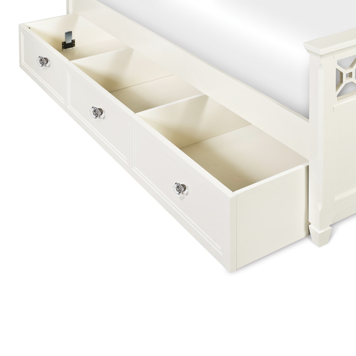 Magnussen Home Furnishings Cameron White Wood Trundle Bed White Size Twin