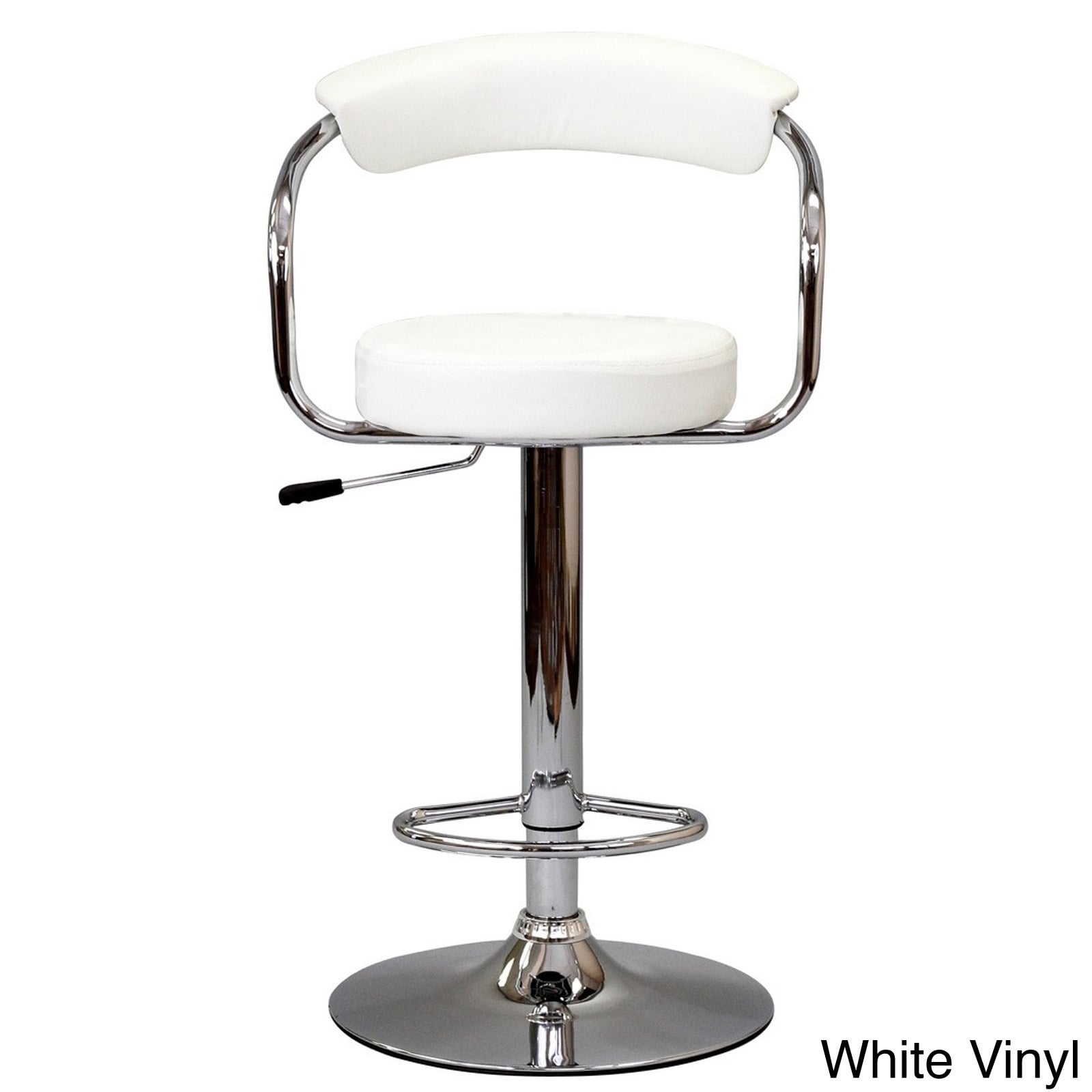 Vinyl 50s Style Diner Adjustable Bar Stools (set Of 2)