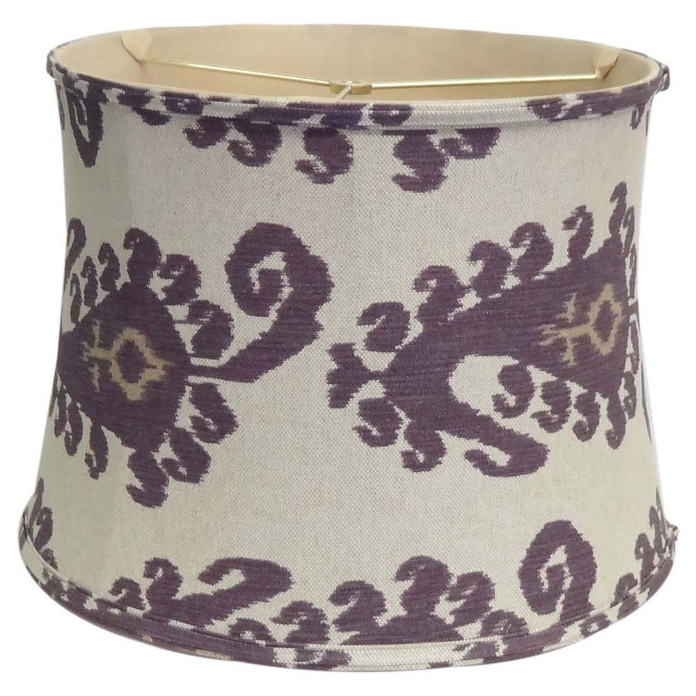 Purple Paisley Linen Lamp Shade