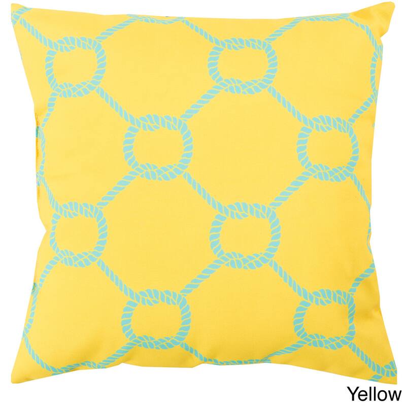 Sailors Circle Knot Indoor/Outdoor Decorative Throw Pillow - Yellow - 20 x 20