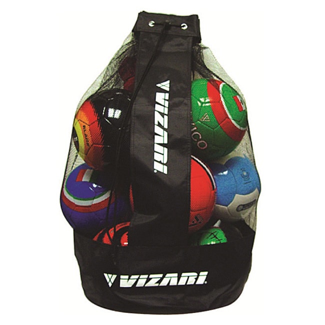 Vizari Sport Ball Bag (BlackBrand Vizari SportsModel 20299VMaterials Nylon/ meshDimensions 16.1 inches x 15.8 inches x 1.8 inchesWeight 1.1 pounds )