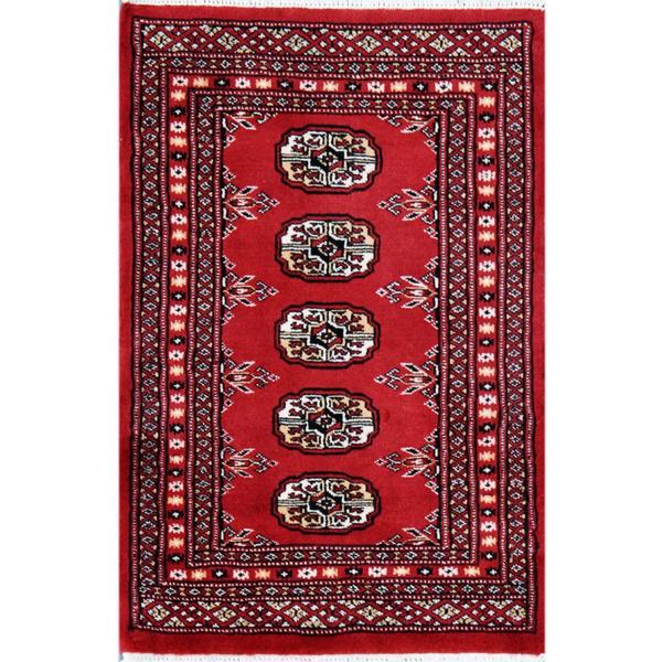 Handmade Herat Oriental Pakistani Bokhara Wool Rug (Pakistan) - 2'1 x 3'1