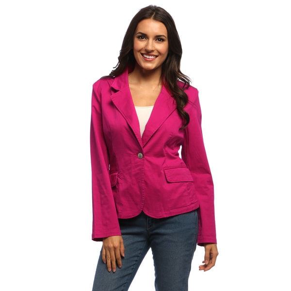 Live A Little Women's Rose Drop lapel One button Blazer Live A Little Blazers