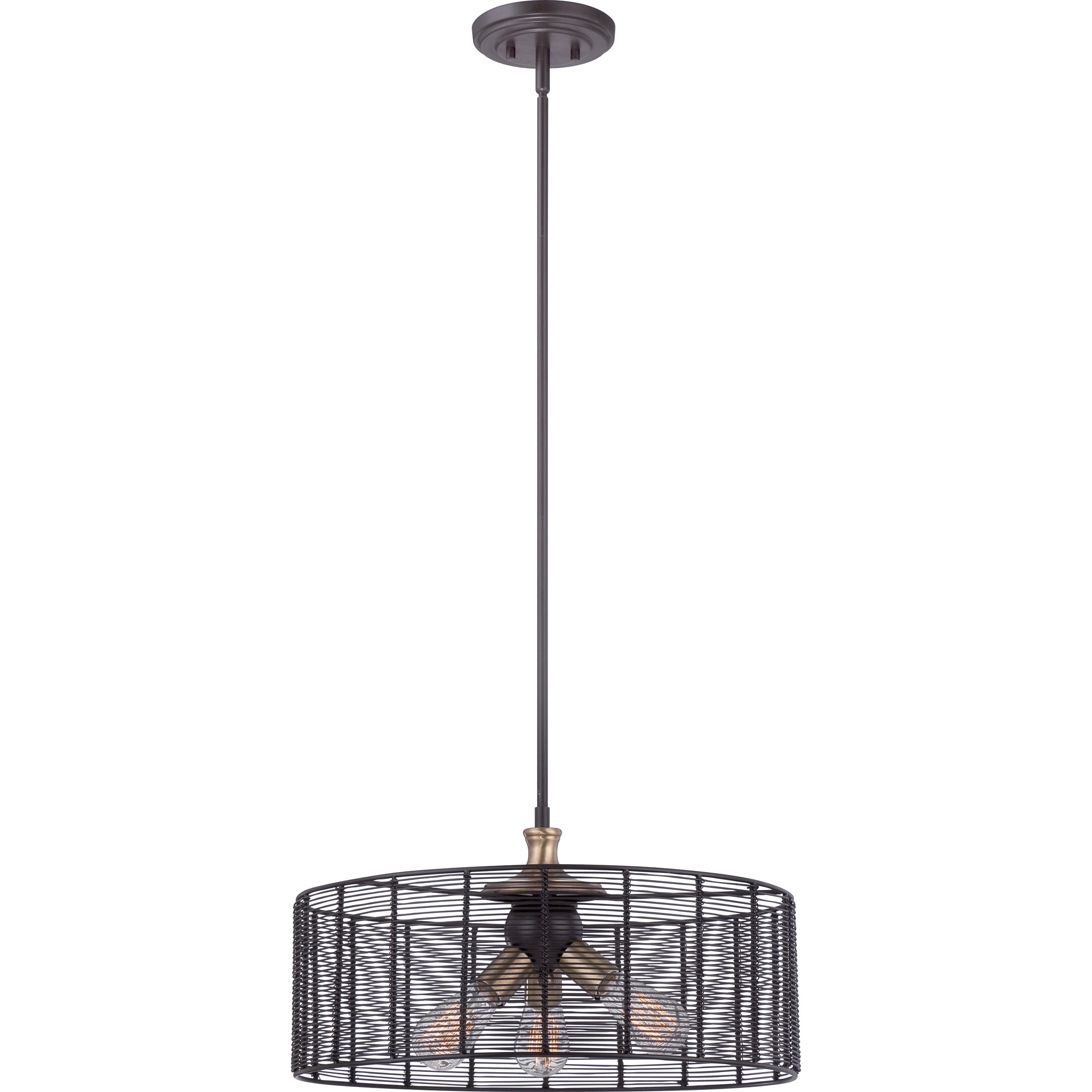 Long Beach With Western Bronze Finish 3 light Pendant