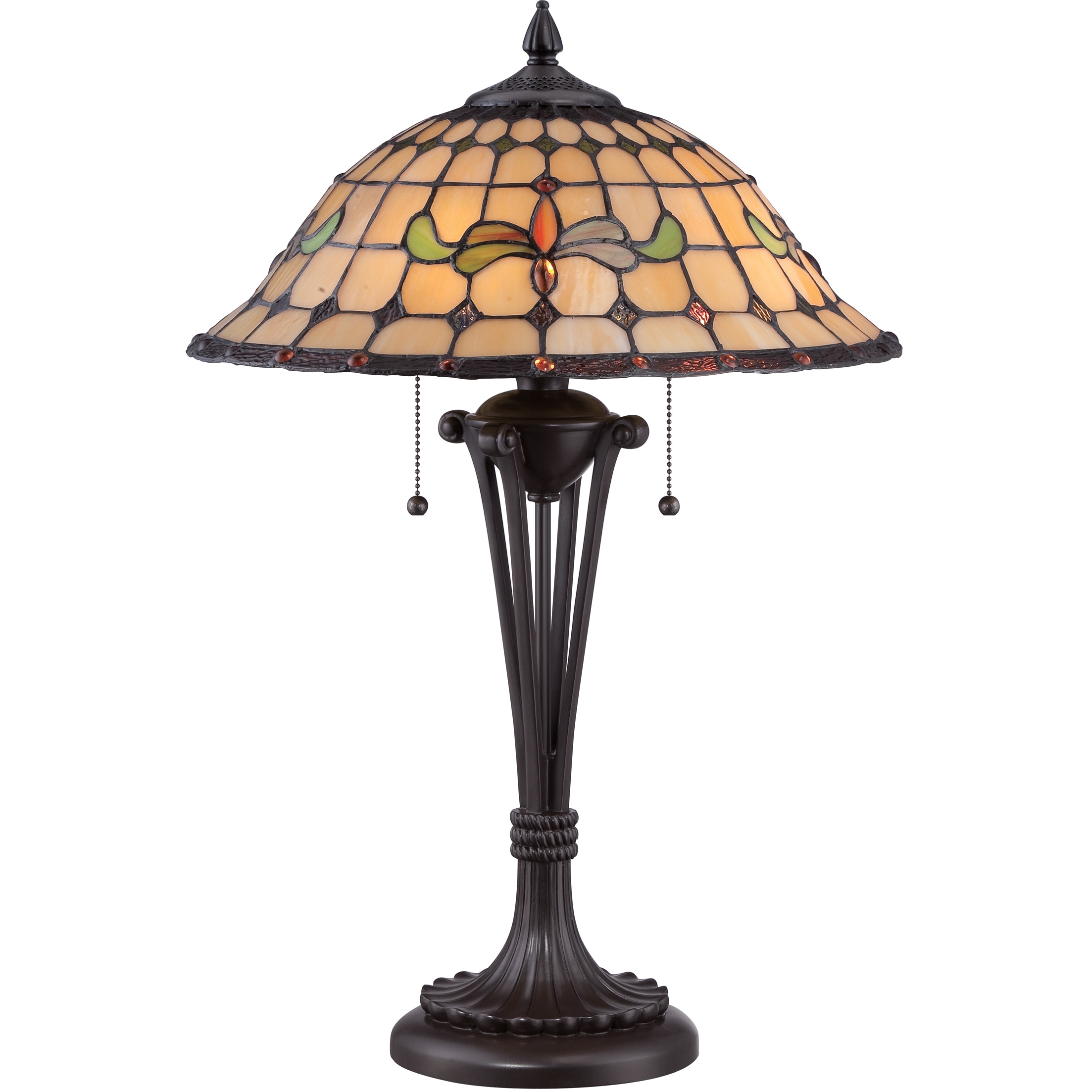 Tiffany Harbor With Western Bronze Finish Table Lamp