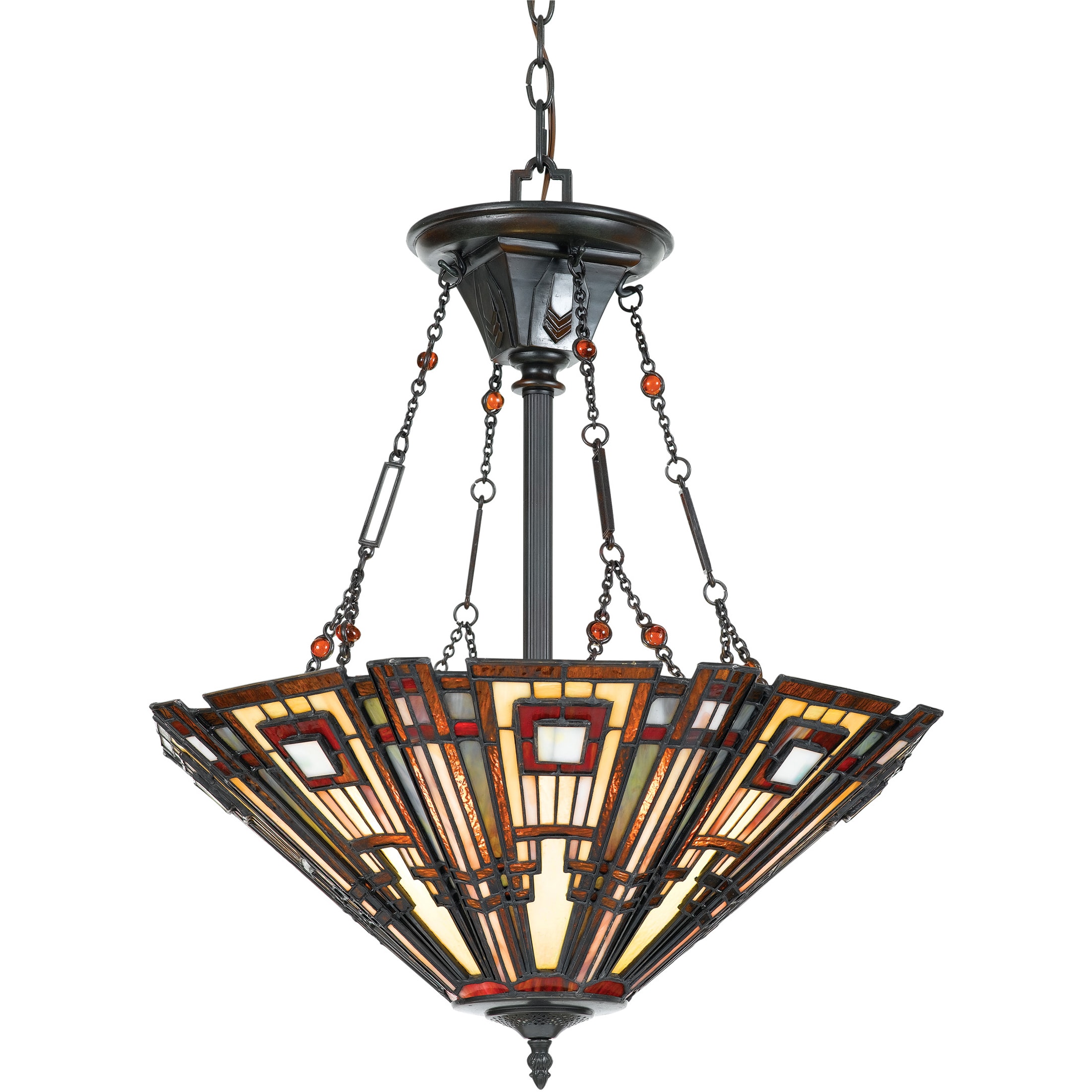 Classic Craftsman With Valiant Bronze Finish 3 light Pendant