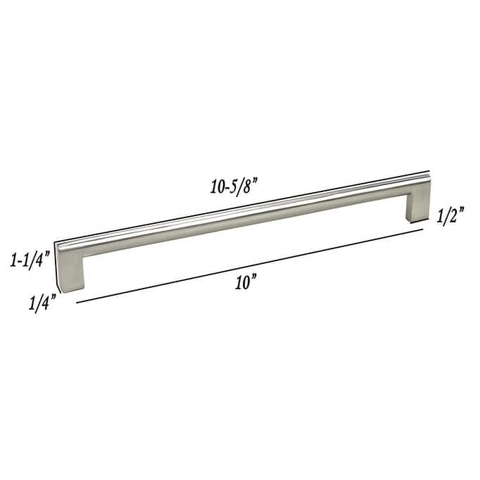 Contemporary 10-7/8 inch High Heel Arch Design Stainless Steel Cabinet Bar Pull Handles (Pack of 4)