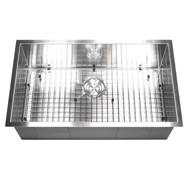 36' Single Bowl 16 Gauge Undermount Zero Radius Kitchen Sink Basket Strainer / Grid Accessories