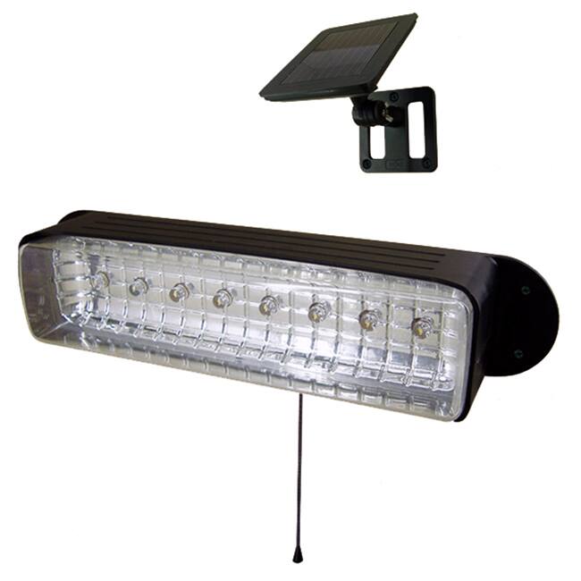 Solar-powered 8-LED Shed Light