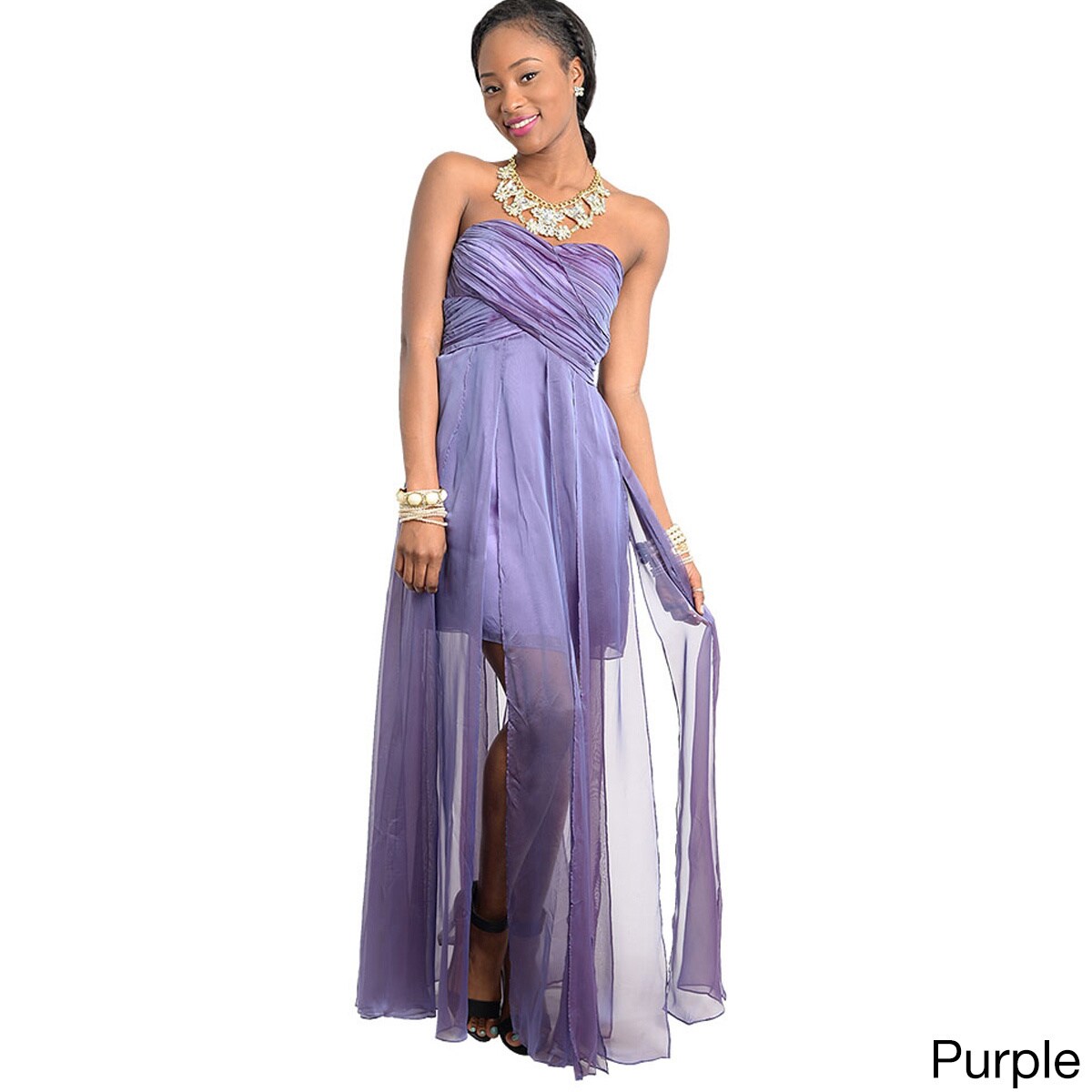 purple grecian dress