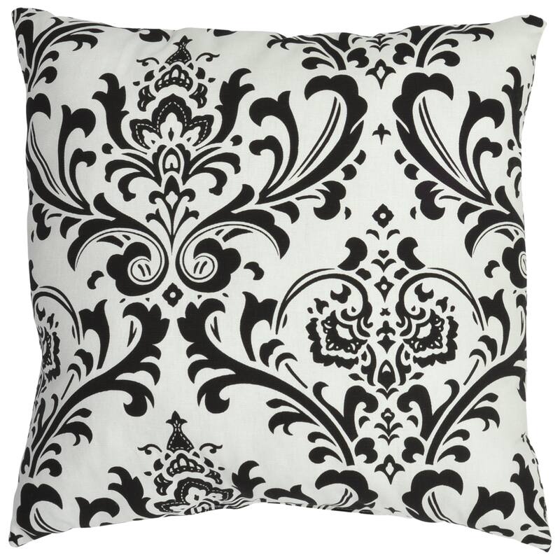 Arbor Black and White Damask Decorative Throw Pillows (Set of 2)