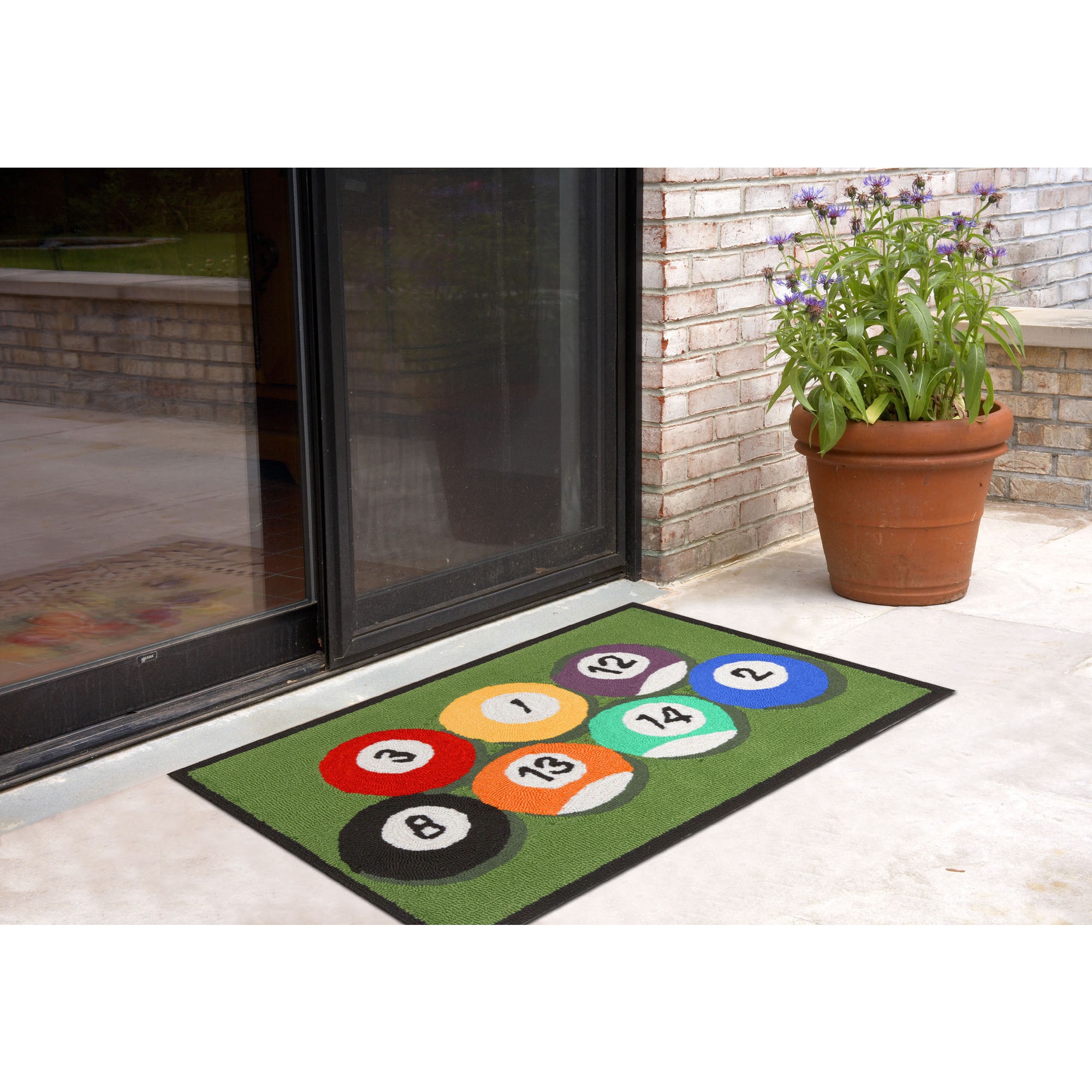 Pool Balls Outdoor Area Rug (36 X 56)